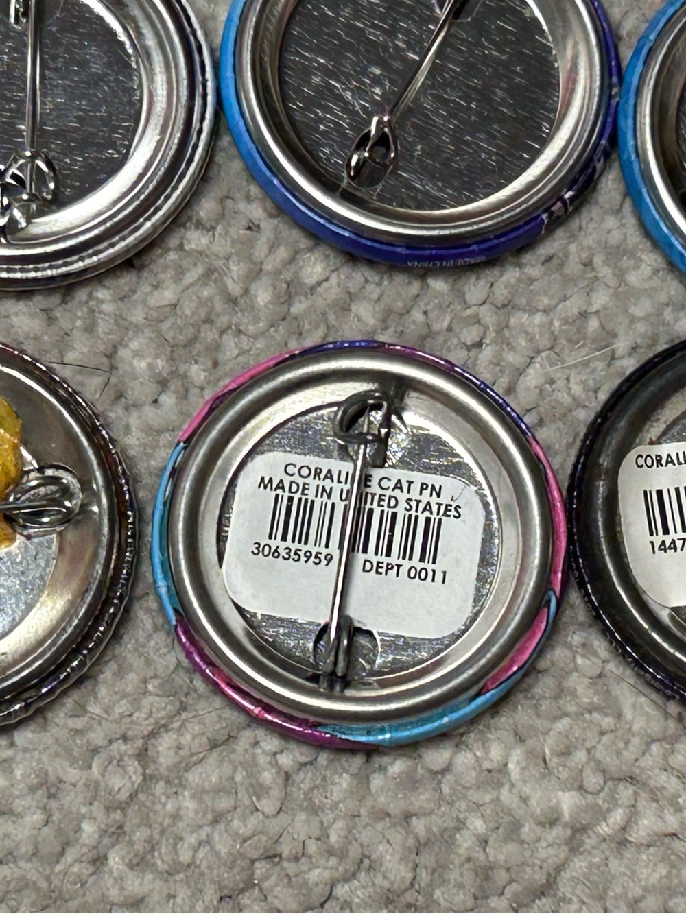 Kids Button Pin Set - Multicolor - Picture 3 of 3